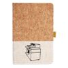 Cork And Heathered Fabric Hardcover Journal 5.5" X 8.25" Thumbnail