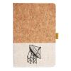 Cork And Heathered Fabric Hardcover Journal 5.5" X 8.25" Thumbnail