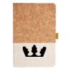 Cork And Heathered Fabric Hardcover Journal 5.5" X 8.25" Thumbnail