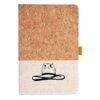 Cork And Heathered Fabric Hardcover Journal 5.5" X 8.25" Thumbnail