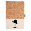 Cork And Heathered Fabric Hardcover Journal 5.5" X 8.25" Thumbnail