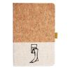 Cork And Heathered Fabric Hardcover Journal 5.5" X 8.25" Thumbnail