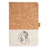 Cork And Heathered Fabric Hardcover Journal 5.5" X 8.25" Thumbnail