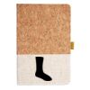 Cork And Heathered Fabric Hardcover Journal 5.5" X 8.25" Thumbnail