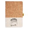 Cork And Heathered Fabric Hardcover Journal 5.5" X 8.25" Thumbnail