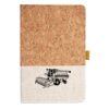 Cork And Heathered Fabric Hardcover Journal 5.5" X 8.25" Thumbnail