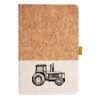 Cork And Heathered Fabric Hardcover Journal 5.5" X 8.25" Thumbnail