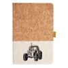 Cork And Heathered Fabric Hardcover Journal 5.5" X 8.25" Thumbnail