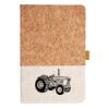 Cork And Heathered Fabric Hardcover Journal 5.5" X 8.25" Thumbnail