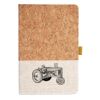 Cork And Heathered Fabric Hardcover Journal 5.5" X 8.25" Thumbnail