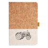 Cork And Heathered Fabric Hardcover Journal 5.5" X 8.25" Thumbnail