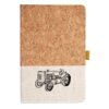 Cork And Heathered Fabric Hardcover Journal 5.5" X 8.25" Thumbnail