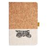 Cork And Heathered Fabric Hardcover Journal 5.5" X 8.25" Thumbnail