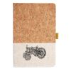 Cork And Heathered Fabric Hardcover Journal 5.5" X 8.25" Thumbnail