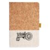 Cork And Heathered Fabric Hardcover Journal 5.5" X 8.25" Thumbnail