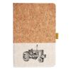 Cork And Heathered Fabric Hardcover Journal 5.5" X 8.25" Thumbnail