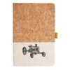 Cork And Heathered Fabric Hardcover Journal 5.5" X 8.25" Thumbnail