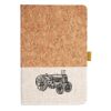 Cork And Heathered Fabric Hardcover Journal 5.5" X 8.25" Thumbnail