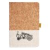 Cork And Heathered Fabric Hardcover Journal 5.5" X 8.25" Thumbnail