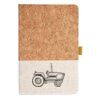 Cork And Heathered Fabric Hardcover Journal 5.5" X 8.25" Thumbnail
