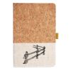 Cork And Heathered Fabric Hardcover Journal 5.5" X 8.25" Thumbnail