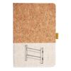 Cork And Heathered Fabric Hardcover Journal 5.5" X 8.25" Thumbnail