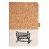 Cork And Heathered Fabric Hardcover Journal 5.5" X 8.25" Thumbnail