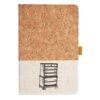 Cork And Heathered Fabric Hardcover Journal 5.5" X 8.25" Thumbnail