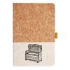 Cork And Heathered Fabric Hardcover Journal 5.5" X 8.25" Thumbnail