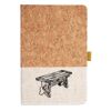 Cork And Heathered Fabric Hardcover Journal 5.5" X 8.25" Thumbnail