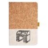 Cork And Heathered Fabric Hardcover Journal 5.5" X 8.25" Thumbnail
