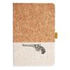 Cork And Heathered Fabric Hardcover Journal 5.5" X 8.25" Thumbnail