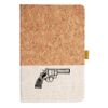 Cork And Heathered Fabric Hardcover Journal 5.5" X 8.25" Thumbnail