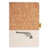 Cork And Heathered Fabric Hardcover Journal 5.5" X 8.25" Thumbnail