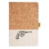 Cork And Heathered Fabric Hardcover Journal 5.5" X 8.25" Thumbnail