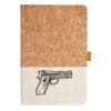 Cork And Heathered Fabric Hardcover Journal 5.5" X 8.25" Thumbnail