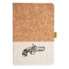 Cork And Heathered Fabric Hardcover Journal 5.5" X 8.25" Thumbnail