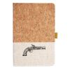 Cork And Heathered Fabric Hardcover Journal 5.5" X 8.25" Thumbnail