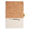 Cork And Heathered Fabric Hardcover Journal 5.5" X 8.25" Thumbnail