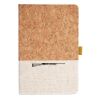 Cork And Heathered Fabric Hardcover Journal 5.5" X 8.25" Thumbnail