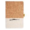Cork And Heathered Fabric Hardcover Journal 5.5" X 8.25" Thumbnail