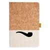 Cork And Heathered Fabric Hardcover Journal 5.5" X 8.25" Thumbnail