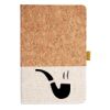 Cork And Heathered Fabric Hardcover Journal 5.5" X 8.25" Thumbnail