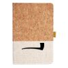 Cork And Heathered Fabric Hardcover Journal 5.5" X 8.25" Thumbnail