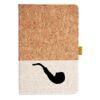 Cork And Heathered Fabric Hardcover Journal 5.5" X 8.25" Thumbnail
