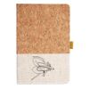 Cork And Heathered Fabric Hardcover Journal 5.5" X 8.25" Thumbnail
