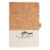 Cork And Heathered Fabric Hardcover Journal 5.5" X 8.25" Thumbnail