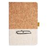 Cork And Heathered Fabric Hardcover Journal 5.5" X 8.25" Thumbnail