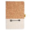 Cork And Heathered Fabric Hardcover Journal 5.5" X 8.25" Thumbnail