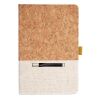 Cork And Heathered Fabric Hardcover Journal 5.5" X 8.25" Thumbnail